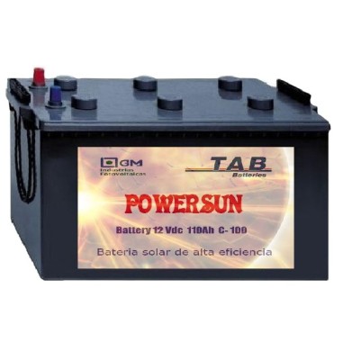 Batería POWER SUN marca TAB solar 130Ah/12V C100