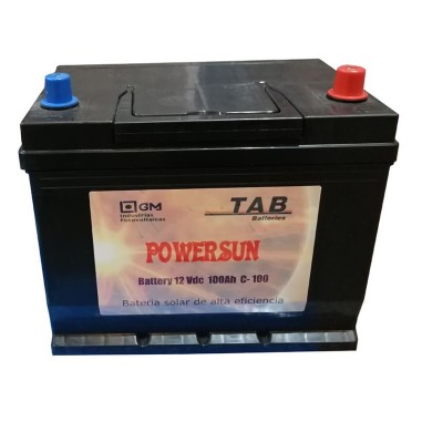 Batería POWER SUN marca TAB solar 100Ah/12V C100