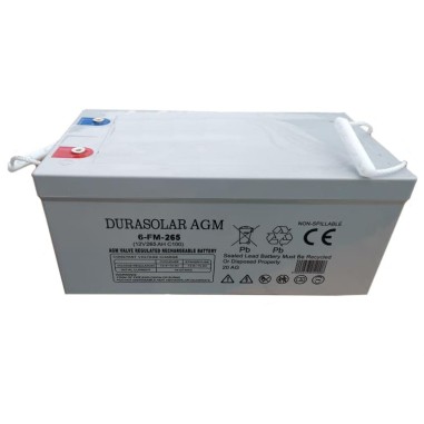 Batería Monoblock AGM DURASOLAR 12V/265AH C100