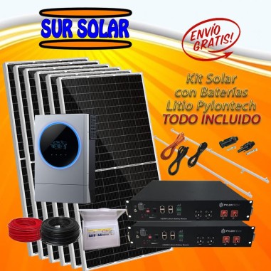 Kit solar con baterías Litio 9600W/15850W 48V