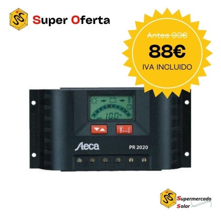 Regulador de carga PWM Steca Solarix PR 1515 15A/12-24V