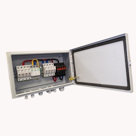 Caja combinadora con protecciones 4 Strings,fusibles 15A, disyuntor 50A , 1000 vdc , BENY