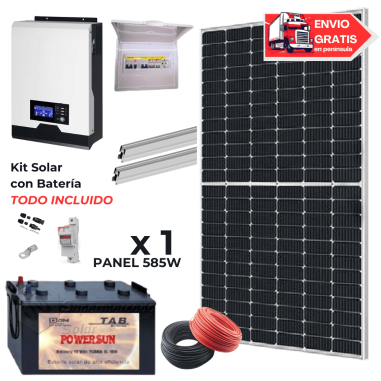 Kit solar con batería 1000W 12V