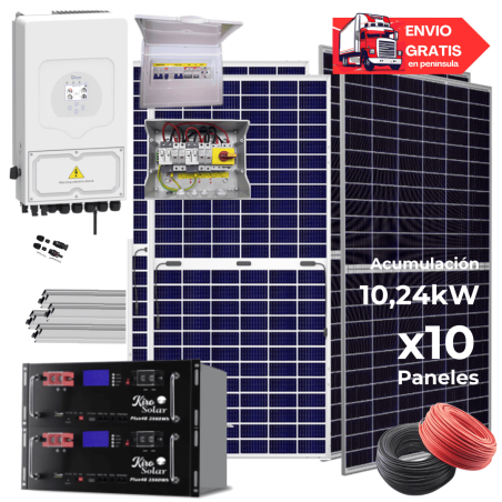 Kit solar Deye 6KW con baterías 21520W/33820W 48V