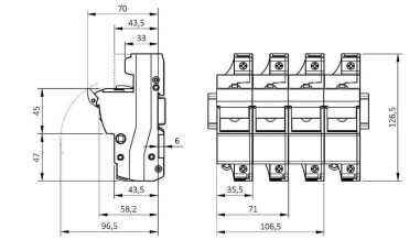 Base fusible PMX 22x58 SIN FUSIBLE