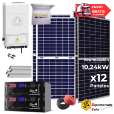 Kit solar Deye 10KW con...