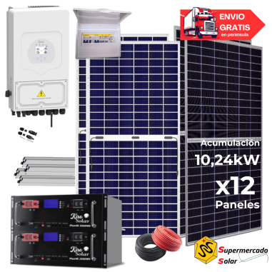 Kit solar Deye 10KW con baterías...