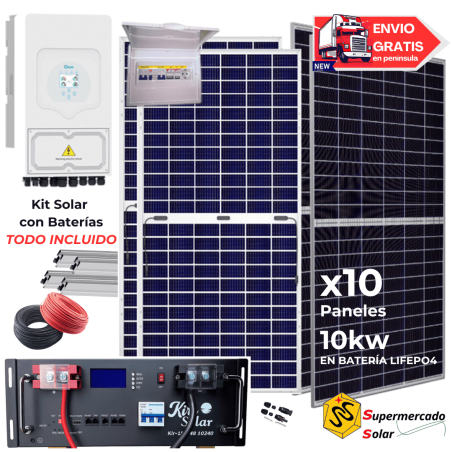 Kit solar Deye 5KW con baterías 20820W/32720W 48V