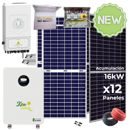 Kit solar Deye 6kW con baterías de Litio 24990/39270W 48V