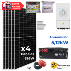 Kit solar Deye 5KW con...