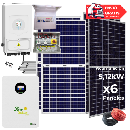 Kit solar Deye 5KW con baterías 11230W/17650W 48V