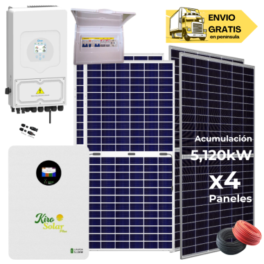 Kit solar Deye 5KW con baterías...