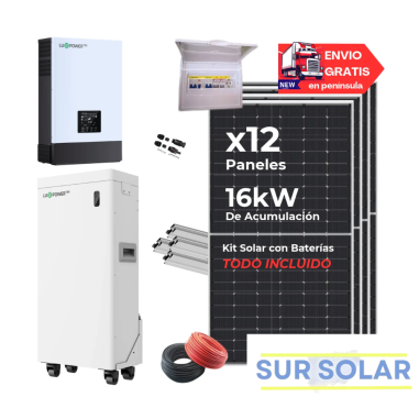 Kit solar Luxpower 6kW con batería de...